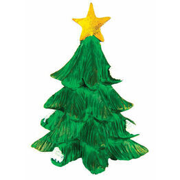 Green Resin Fir Tree with Gold Star F259X