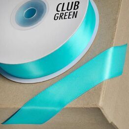 Club Green Satin Ribbon Aqua Green