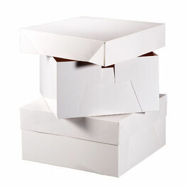 White Lidded Cake Box