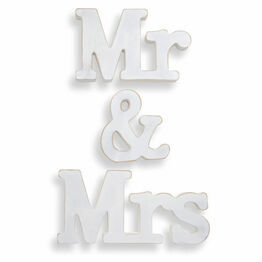 Wooden Mr & Mrs Table Decoration