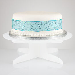 White Frosted Acrylic Flat Pack Pedestal Cake Stand