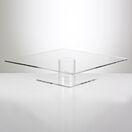 Clear Acrylic Square Pedestal Cake Stand additional 5