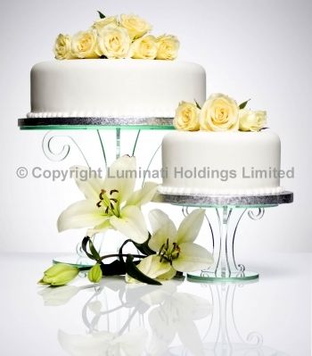 scroll cake stand used for flower arranging 