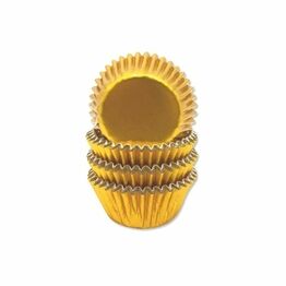 Mini Cupcake Cases (60) Gold Foil
