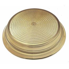 Round Plastic Cake Stand - Gold 355mm