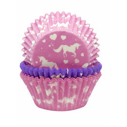 Cupcake Cases (75) Unicorns Pink/Purple