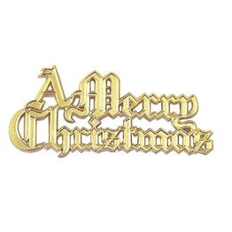 Plastic A Merry Christmas Gold Coloured Motto XP109