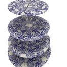 Flat-Packable 4 Tier Blue Floral Round Cupake Display Stand additional 2