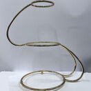 Cake Stand - S Shape Gold Finish 3 Tier Ex Hire additional 1