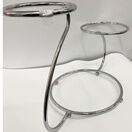 Cake Stand - Swan Shape Footed Silver Finish 3 Tier Ex Hire additional 3