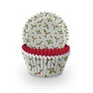 Christmas Holly Print Cupcake Cases (75) J116 additional 1