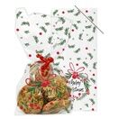Christmas Wreath Cello Treat Bags with Twist Ties M582 additional 1
