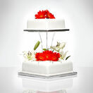 Juliette Clear Acrylic Square 2 Tier Cake Stand additional 1