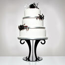 Black Acrylic Scroll Wedding Cake Stand additional 1