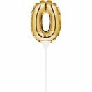 Cake Topper Mini Balloon Gold Numeral additional 12