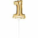 Cake Topper Mini Balloon Gold Numeral additional 2