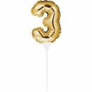 Cake Topper Mini Balloon Gold Numeral additional 4