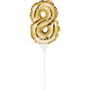 Cake Topper Mini Balloon Gold Numeral additional 9
