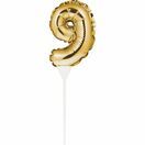 Cake Topper Mini Balloon Gold Numeral additional 10