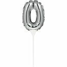 Cake Topper Mini Balloon Silver Numeral additional 11