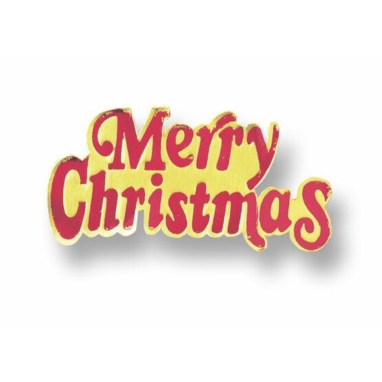 Merry Christmas Red & Gold Paper Motto PM16