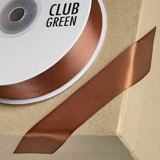 Club Green Satin Ribbon Brown