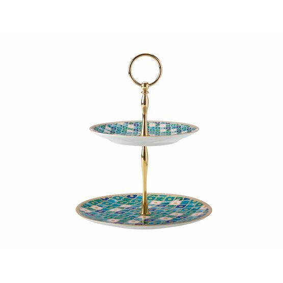 Maxwell & Williams Teas & C's Kasbah Mint Two Tiered Cake Stand