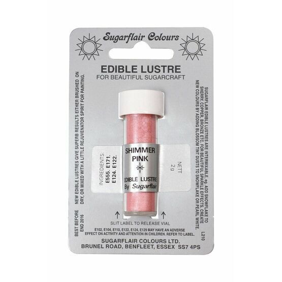 Sugarflair Edible Lustre Colour - Shimmer Pink