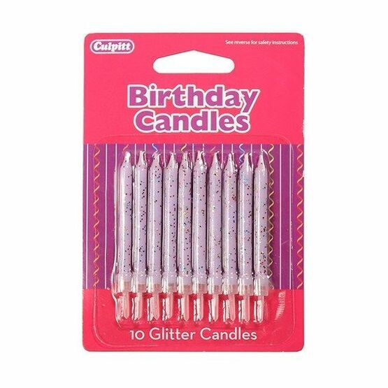 Culpitt Birthday Candles Glitter Lilac DP657