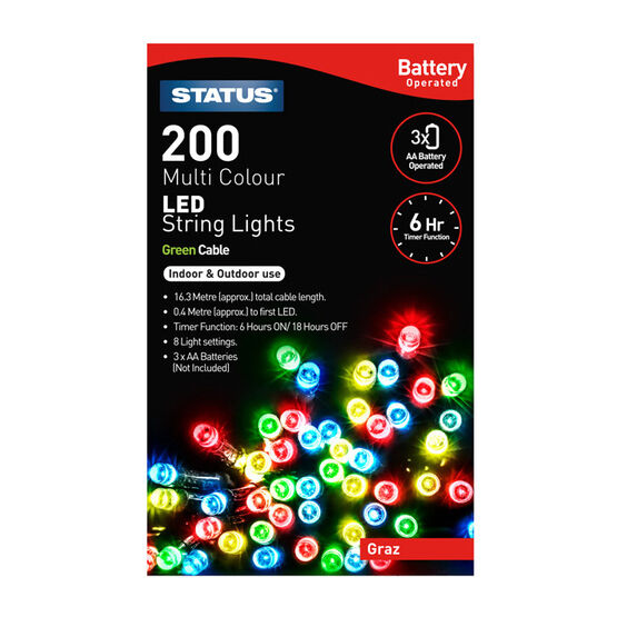 String Lights Battery Operated 200LED