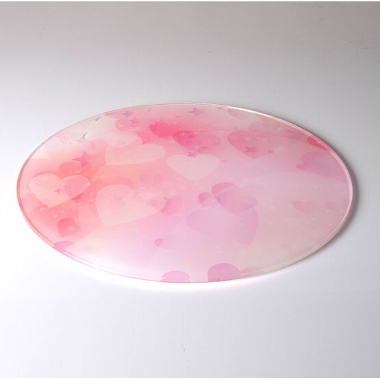 Pastel Hearts Design Acrylic Cake Plate